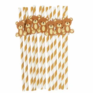Paper Straws - Bears (10 Straws)