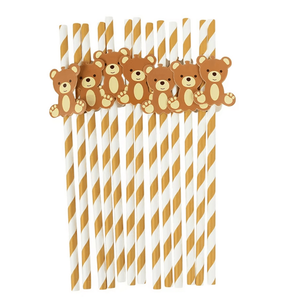 Paper Straws - Bears (10 Straws), Paper Straws – Bears (10 Straws)
