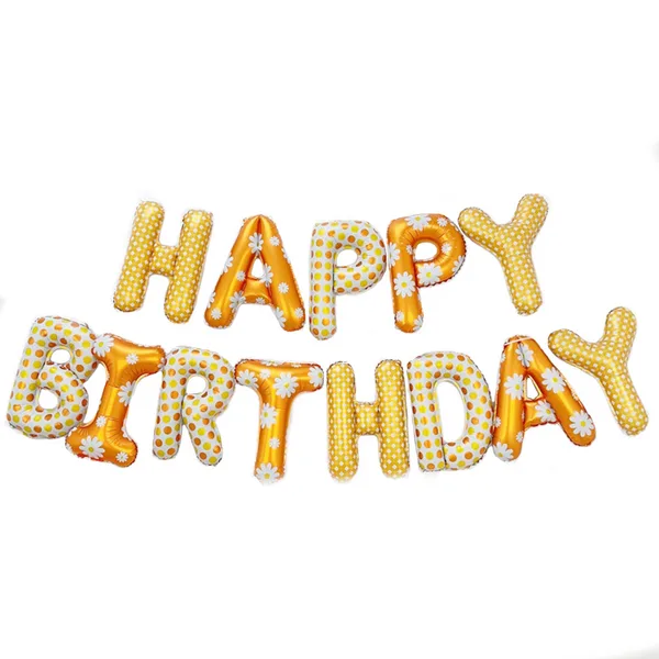 Happy Birthday Foil Balloon Set - Daisies, Happy Birthday Foil Balloon Set – Daisies
