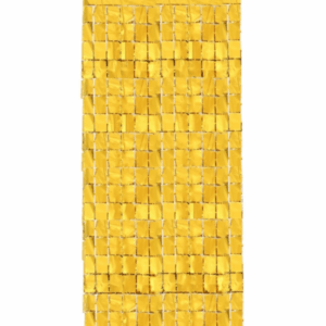 Foil Curtain Backdrop – Squares (Gold) - Set of 2