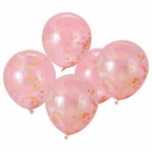 Star Confetti Latex Balloon Set (5 Balloons)