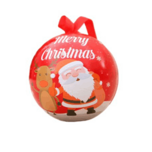 Fillable Tin Christmas Tree Ornament Bauble Decorations (Set of 5)