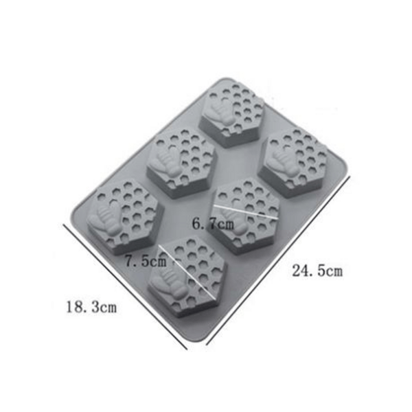 Bee and Honeycomb Silicone Fondant Mould, Bee and Honeycomb Silicone Fondant Mold