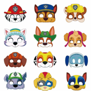 Paw Patrol Party Masks - 12 Masks
