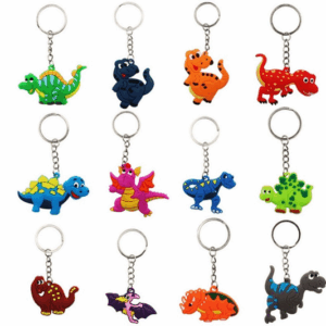 Dinosaur Themed Keychain Favor Set (12 Keychains)