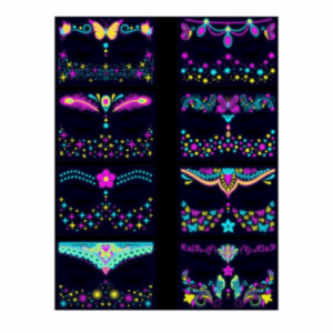 Glow in the Dark Face Stickers - Set of 8 - Butterfly