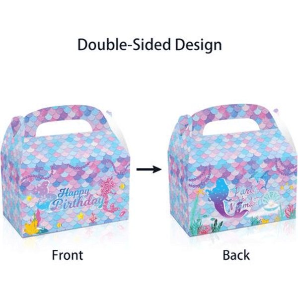 Party Favor Boxes - Party like a Mermaid Theme - 12 Boxes, Party Favor Boxes – Party like a Mermaid Theme – 12 Boxes