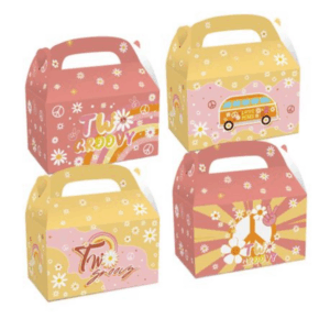 Party Favor Boxes - Two Groovy Hippy Theme - 12 Boxes
