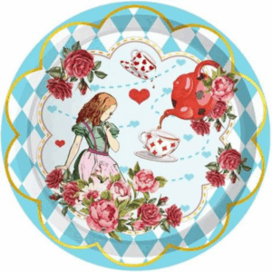 Party Paper Tableware / Cutlery Set - Alice in Wonderland Theme (Set of 8)
