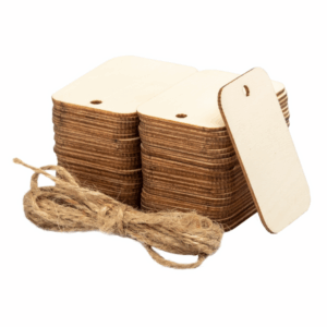 Wood Tags with Strings (50 Tags)