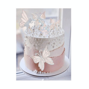Iridescent Glitter Fairy Theme Cupcake Topper - 9 Toppers