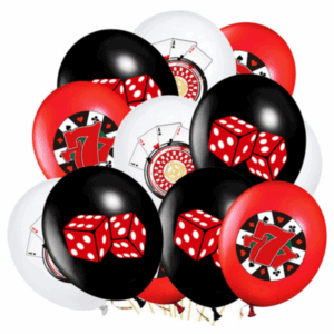 Casino Themed Latex Balloon Set (12 Balloons)