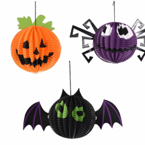 Halloween Lantern Set (Jack-o-Lantern, Bat and Spider)