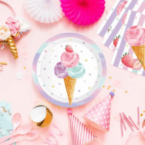 Party Paper Tableware / Cutlery Set - Ice Cream Theme (Set of 8)