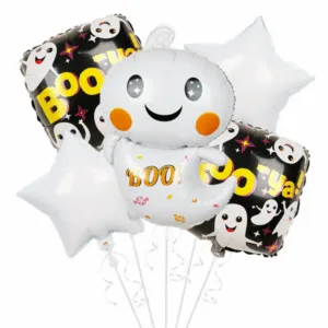 Ghost Halloween Foil Balloon Set (5 Balloons)