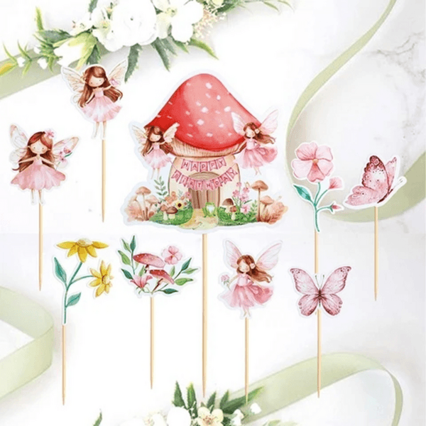Fairy Cake and Cupcake Topper Set, Fairy Cake and Cupcake Topper Set (Set of 9)