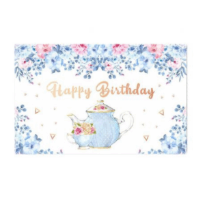 Medium Kids Birthday Party Table and Photography Backdrop (Tea Theme)