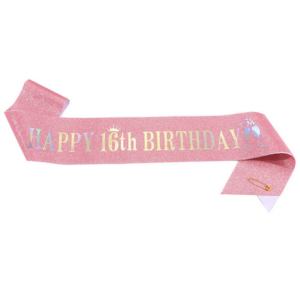 Birthday Sash - 16 - Pink