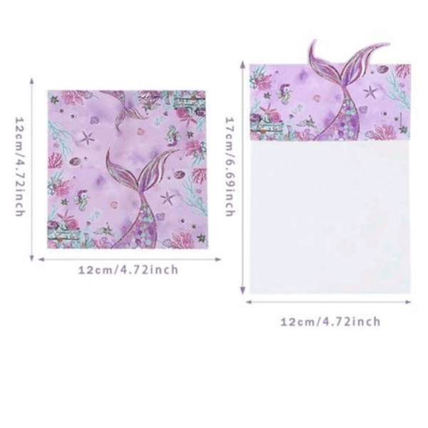 Mermaid Sweets Bags, DIY Party Favor Bags – Mermaid Theme – Set of 10