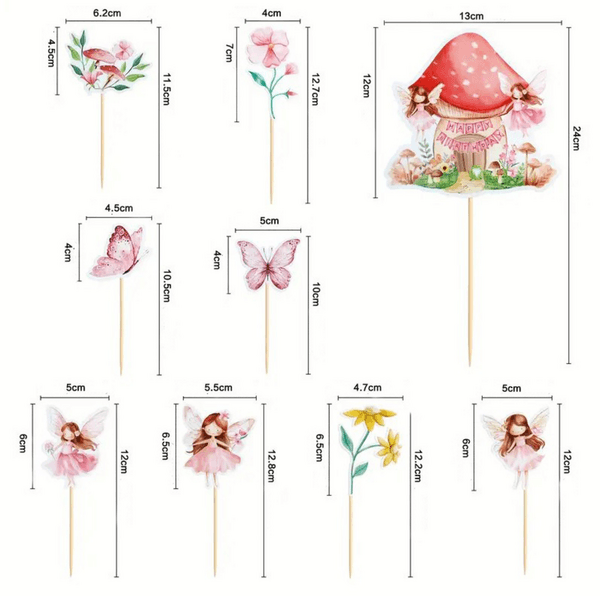 Fairy Cake and Cupcake Topper Set, Fairy Cake and Cupcake Topper Set (Set of 9)