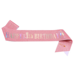 Birthday Sash - 13 - Pink