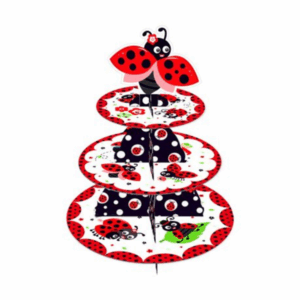 Kids Birthday Party 3 Tier Cupcake Stand - Ladybug