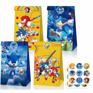 Party Favor Bags with Stickers - Sonic (12 Bags)