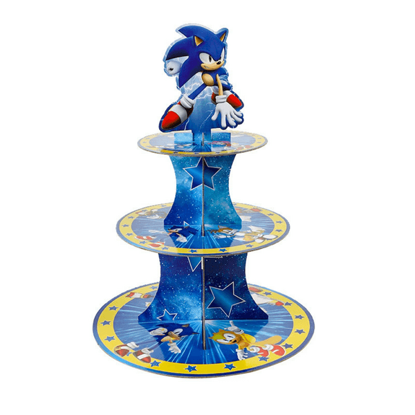 Kids 3 Tier Cupcake Stand - Sonic, Kids 3 Tier Cupcake Stand – Sonic