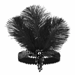 Black Feather Headband (3 Feathers)