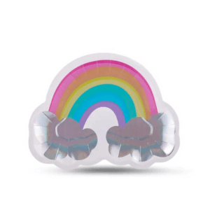 Iridescent Rainbow Paper Plates (8 Plates)