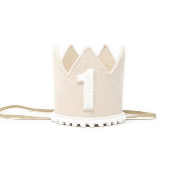 1st Birthday Crown - Cream, 1st Birthday Crown – Cream