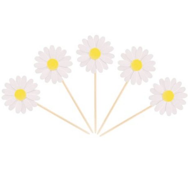 Daisy Cupcake Toppers - White (24 Toppers), Daisy Cupcake Toppers – White (24 Toppers)