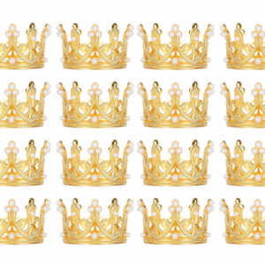 Mini Crowns Cupcake Toppers - Gold (16 Toppers)