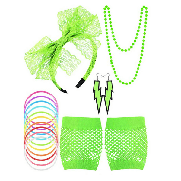 Ladies 80's Dress-Up Set, Ladies 80’s Dress-Up Set (Green)