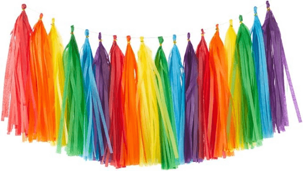 Rainbow Paper Tassels, Rainbow Paper Tassels