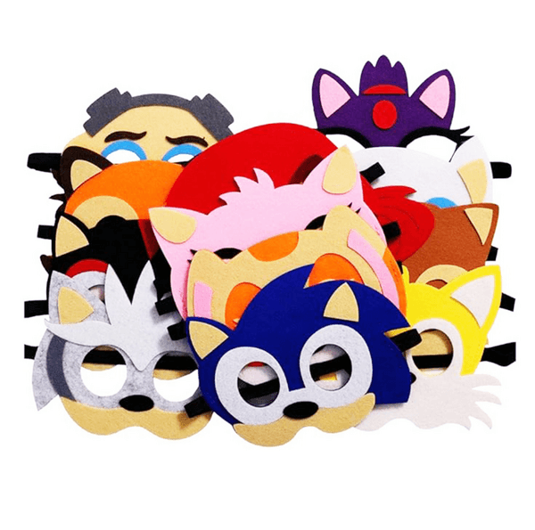 Sonic Themed Felt Masks, Sonic Themed Felt Masks (12 Masks)