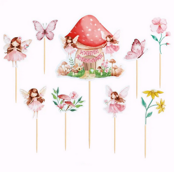 Fairy Cake and Cupcake Topper Set, Fairy Cake and Cupcake Topper Set (Set of 9)