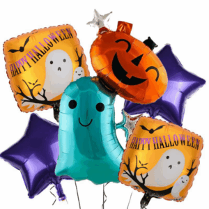 Multicolored Halloween Foil Balloon Set (5 Balloons)