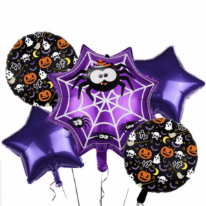 Halloween Foil Balloon Set - Purple (5 Balloons)
