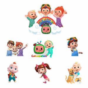 Cocomelon Cake and Cupcake Topper Set (Set of 13)