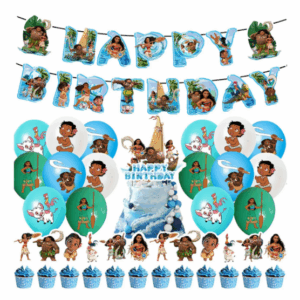 Kids Party Decoration Set - Moana (Blue & Green)