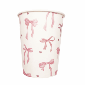 Bow Themed Paper Cups (20 Cups)