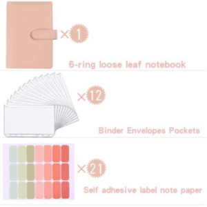 A5 PU Leather Budget Binder Notebook