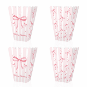 Bow Print Popcorn Boxes (6 Boxes)