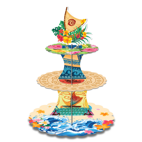 Kids 3 Tier Cupcake Stand - Moana, Kids 3 Tier Cupcake Stand – Moana