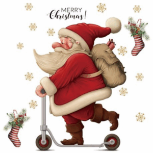 Decorative Christmas Window Sticker - Santa