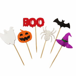 Halloween Themed Cupcake Toppers (6 Toppers)