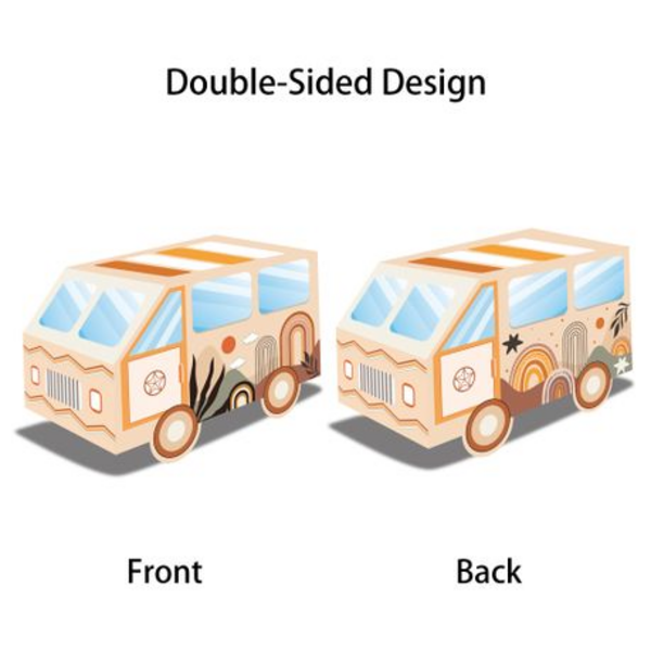 Hippie Van Party Favor Boxes, Party Favor Boxes – Hippie Van Theme – 12 Boxes