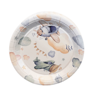 Pastel Airplane Small Paper Plates (24 Plates)