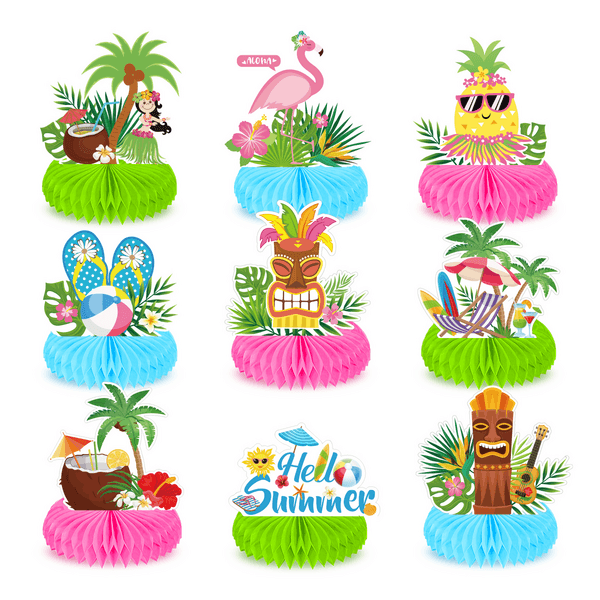 Honeycomb Table Décor - Tropical, Honeycomb Table Décor – Tropical